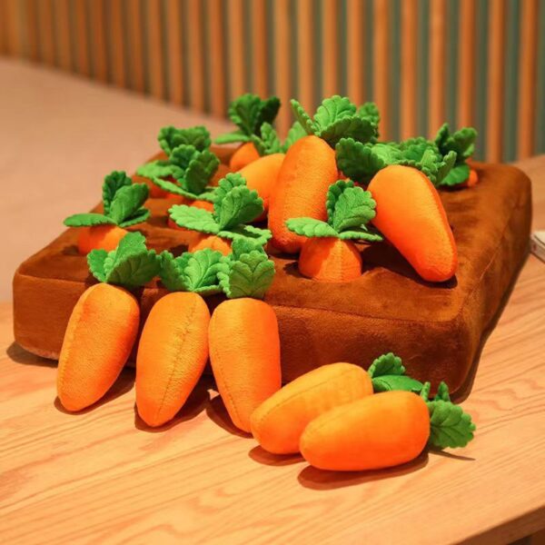 ca71dee6-a0e6-4003-b06a-2d50813cb7e7.jpg Dogs Uncover Treats Hidden Under Carrot Plush Toys