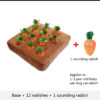 Dogs Uncover Treats Hidden Under Carrot Plush Toys